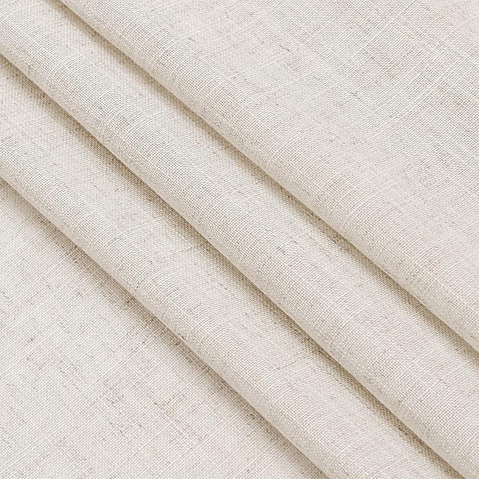 Nanspring Tan Beige Linen Curtains 95 inch Length - Image 8