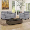 HAOMARKETS Corduroy Sofa Set, Upholstered Armchair and Loveseat by HAOMARKETS