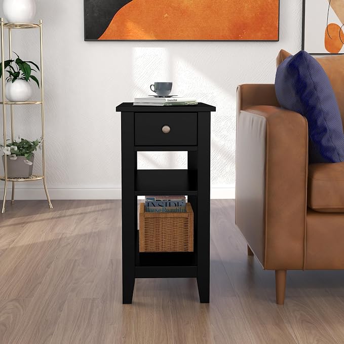 ChooChoo Side Table Living Room, Narrow End Table - Image 4
