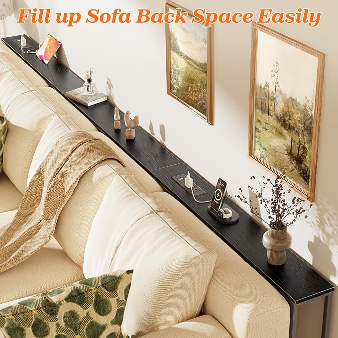 SUPERJARE 118.1 Inch Sofa Table - Image 3