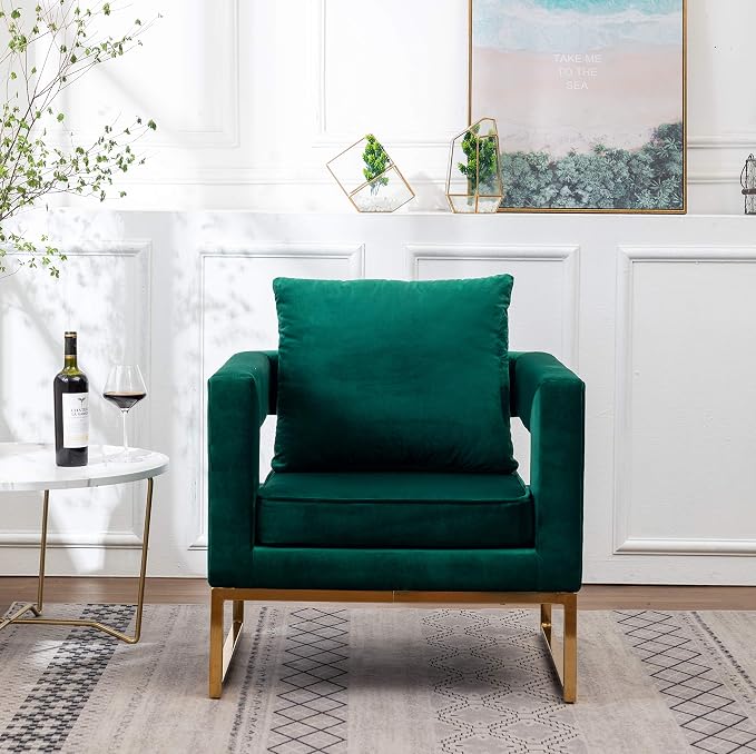 Roundhill Furniture Lenola Upholstered Accent Arm Chair - Image 8