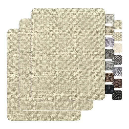 BESEZX Linen Fabric Repair Patch，3 PCS 9 * 11 Inch Self-Adhesive Couch Fabric by Besezx