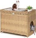 Cat Litter Box Enclosure with Soft Litter Mat; Hidden Cat Washroom Furniture by Catlitterboxenclosure