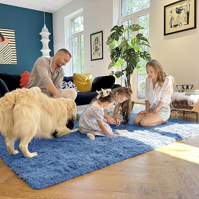 OLANLY 2x3 Machine Washable Small Bedside Rug, Soft Fluffy Shaggy Entryway - Image 6