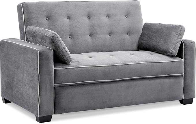 Serta Ainsley 72.6" Convertible Sleeper Sofa, Queen Size, Dreamcoil Comfort by SertaDreamConvertibles