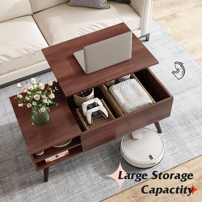WLIVE Lift Top Coffee Table for Living Room, Small Coffee Table - Image 4