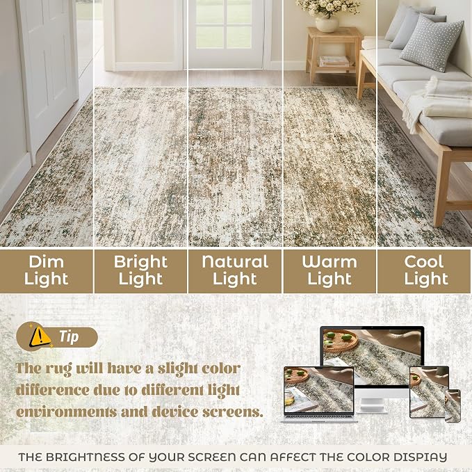 XLUEZ 9x12 Area Rug for Living Room, Washable Modern Abstract Large Area Rug - Image 8