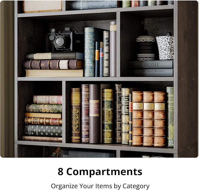 IRONCK Book Shelf, Tall Bookshelf - Image 5