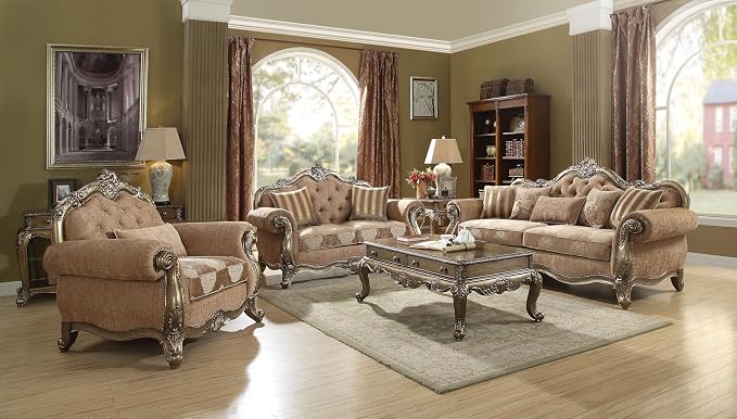 4-Piece Living Room Set Include Sofa w/ 5 Pillows, Loveseat w/ 2 Pillows - Image 2
