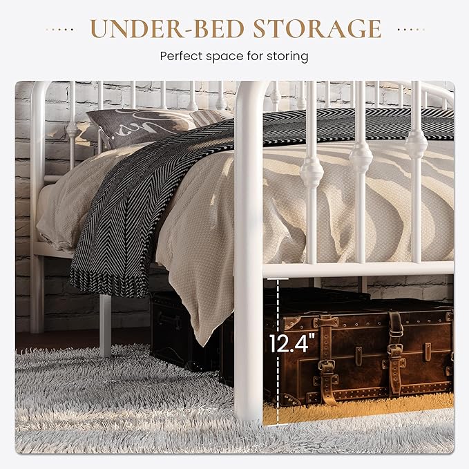 SHA CERLIN Full Size Metal Platform Bed Frame - Image 6