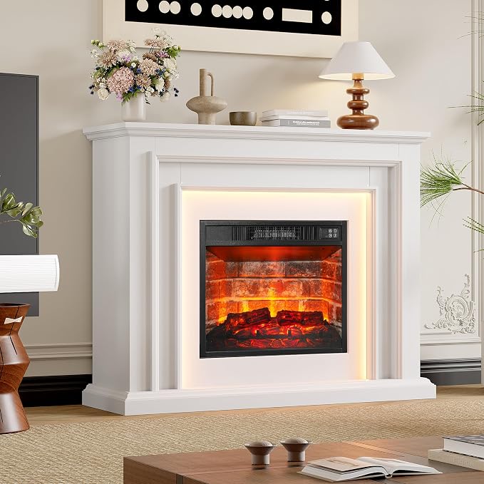 44" LED Lights Electric Fireplace - Image 3