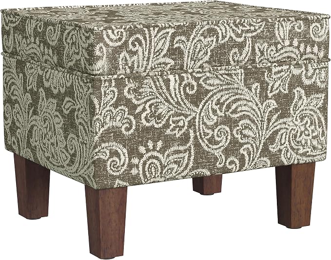 Homepop Home Decor |K7646-A880| Upholstered Modern Rectangular Storage Ottoman by HomePop