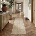 2x5 Washable Runner Rug for Hallway Kitchen Vintage Beige Non Slip Low Pile by WondRg