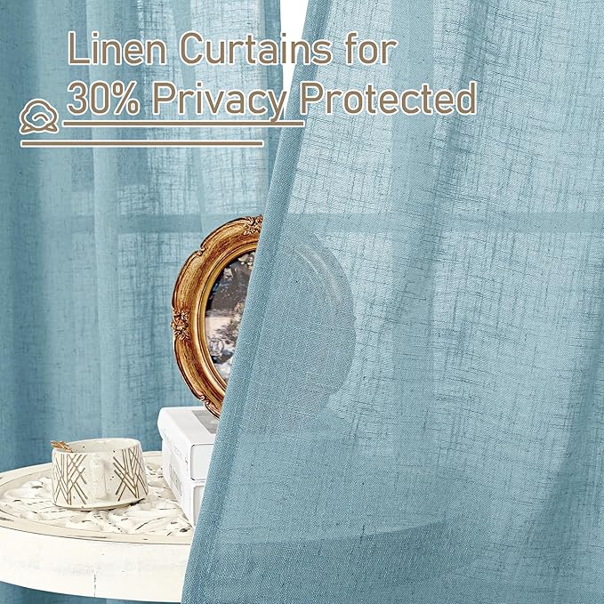 LAMIT Linen Curtains 95 Inches Long - Image 5