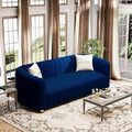KEAI 83.46" Velvet Couch for Living Room Large Modern Sofa by yunqishiHOME