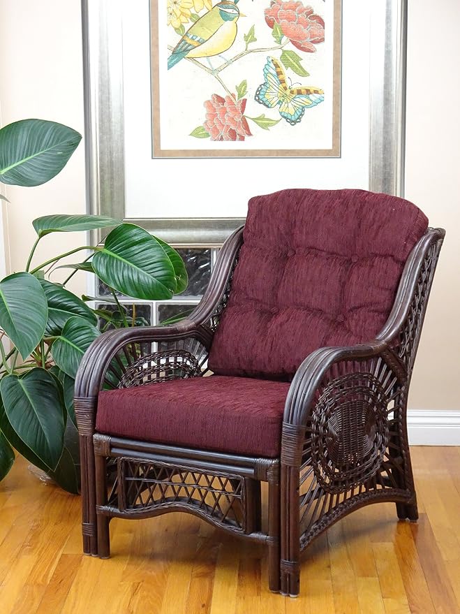Malibu Lounge Set of 4: 2 Natural Rattan Wicker Chairs, Three-Seater Sofa - Image 7