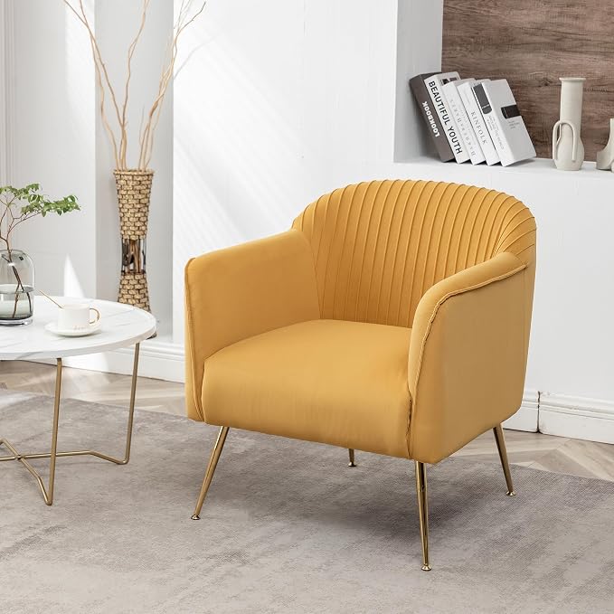 Container Furniture Direct Contemporary Velvet Accent Chairs - Image 5