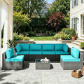 MOCHITO 7 Pieces Outdoor Patio Furniture Sets, All-Weather Sectional Sofa Grey by Unknown