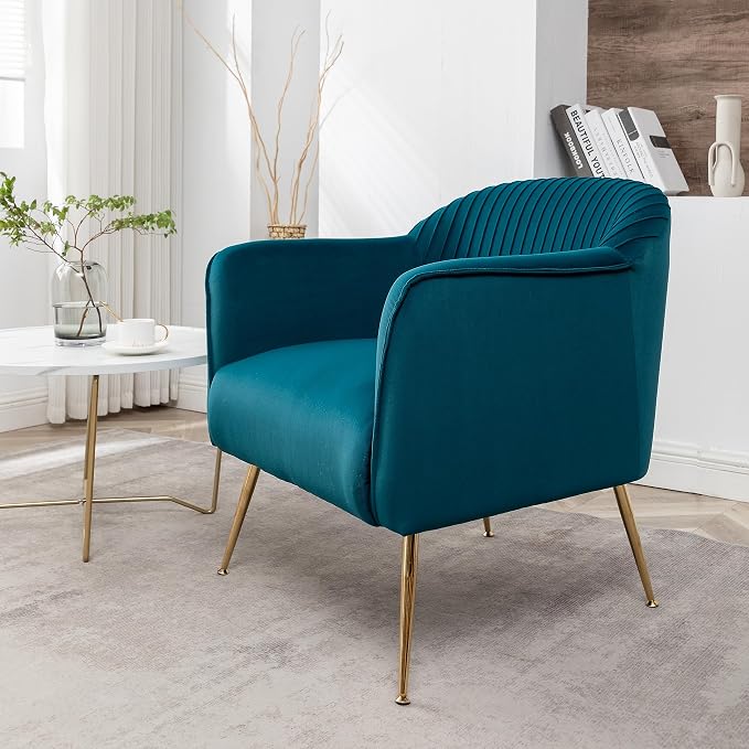 Container Furniture Direct Contemporary Velvet Accent Chairs - Image 3