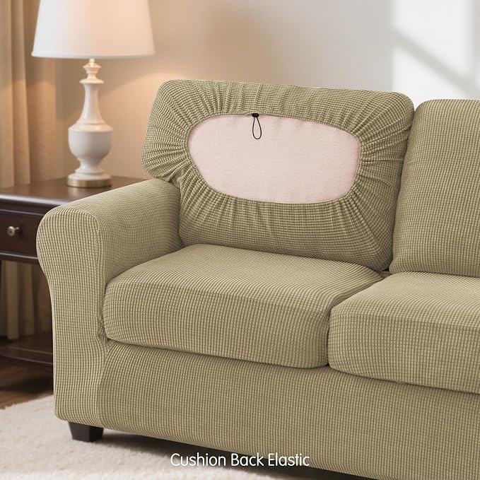 SUBRTEX 7 Pieces Stretch Sofa Slipcover Sets Couch Cover Sets Backrest Cushion - Image 7