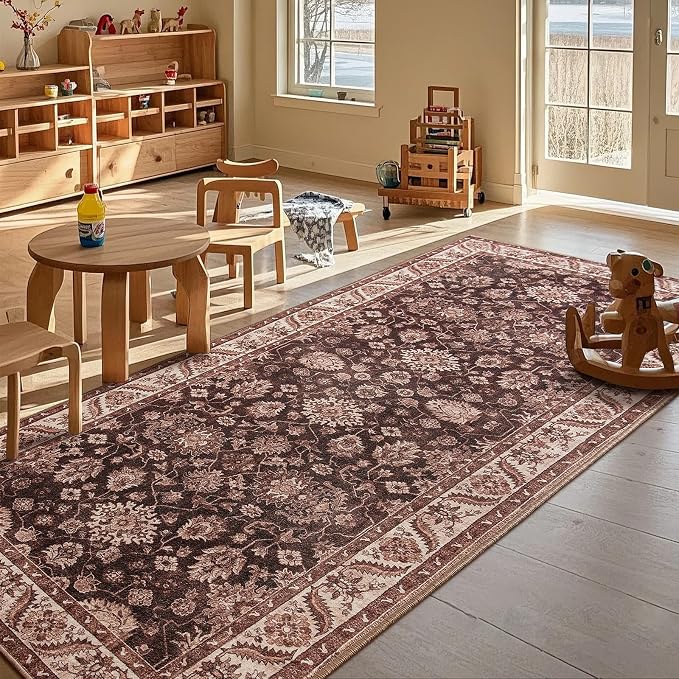 Washable Runner Rug, 2x6Ft Floral Runners - Image 7