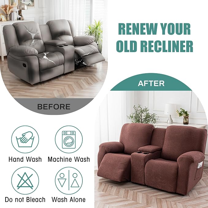 Genina Recliner Loveseat Covers - Image 6