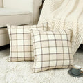 Stellhome Pack of 2 Fall Linen Buffalo Check Decorative Throw Pillow Covers by Stellhome