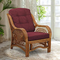 Malibu Lounge Living Accent Armchair Natural Rattan Wicker Handmade Design by Wickerix