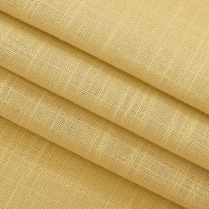 Gold Curtains for Living Room Back Tab Modern Farmhouse Semi Sheer Curtains 96 - Image 6