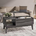 LYNCOHOME Fluted Lift Top Coffee Table by LYNCOHOME