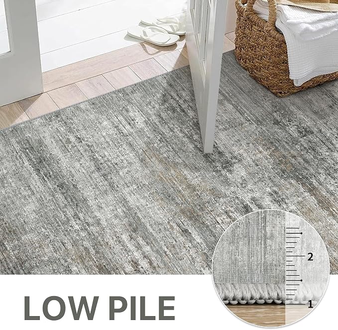 Area Rugs 4x6 for Living Room Bedroom, Modern Abstract Machine Washable Rug - Image 8