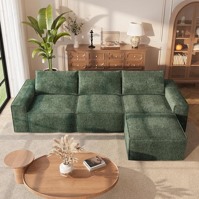Vesgantti 114" Modular Boneless Couch, Modern 3 Seater Sectional Sofa - Image 9