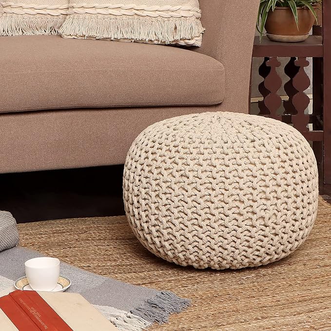 REDEARTH · Round Pouf Ottoman - Image 2