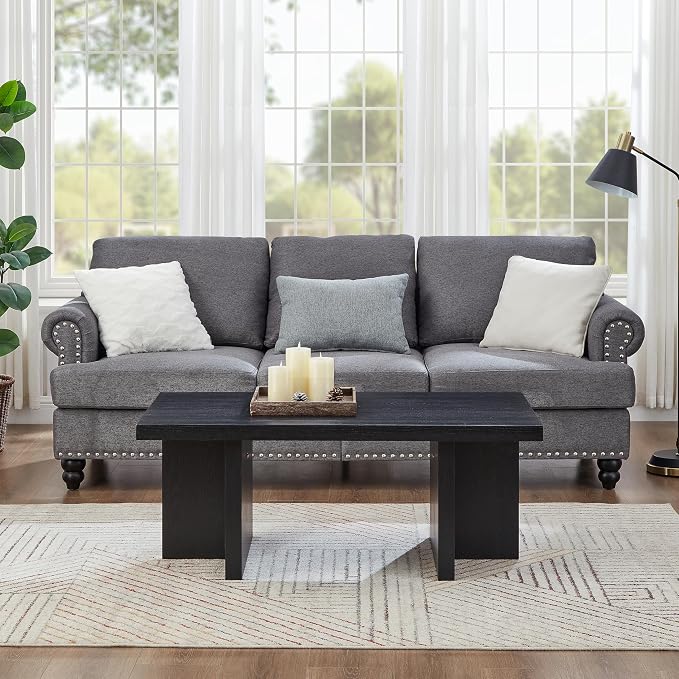 Roundhill Furniture Mchome 3-Piece Coffee Table Set, Coffee Table and Two End - Image 4