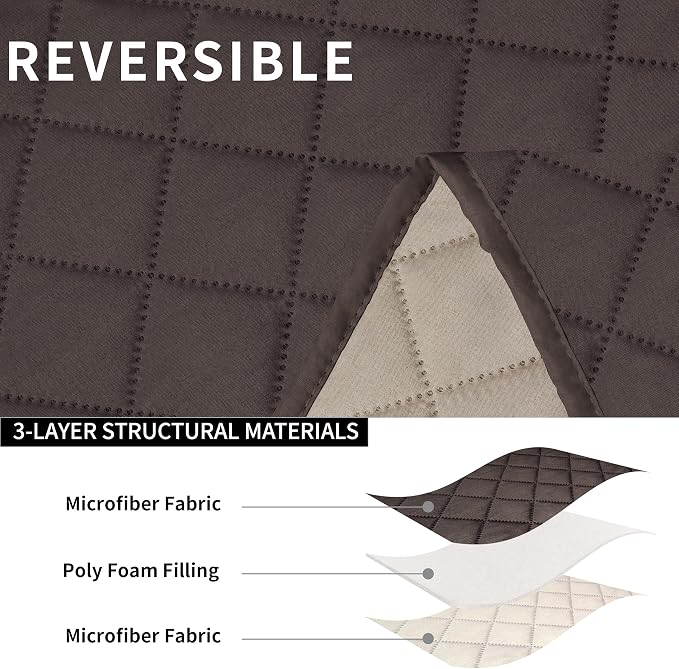Easy-Going Loveseat Recliner Cover, Reversible Couch Cover - Image 5