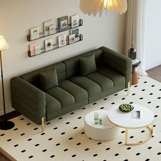 homary Boucle Sofa 79”, Modern 3 Seater Couch - Image 8