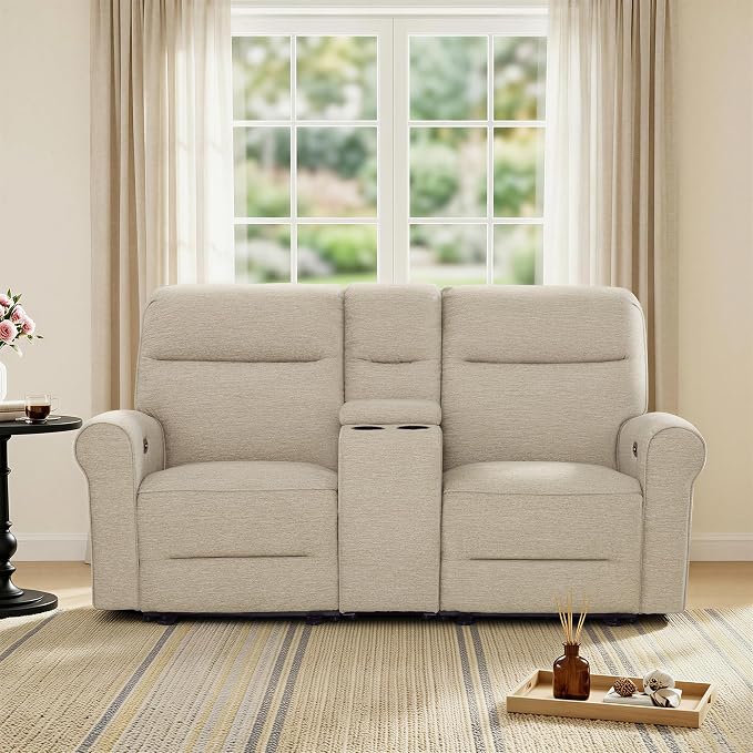 MCombo 78.3" Wall Hugger Power Loveseat Recliner Sofa - Image 6