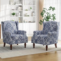 Pia Ricco Set of 2 Floral Accent Chairs, High Back Upholstered Armchairs by PiaRicco