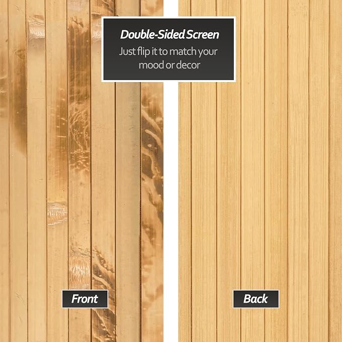 7 ft. Tall Reversible Bamboo Wave Screen - Image 8