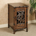 Tropical Chairside Storage Cabinet Honey Maple One Size by TouchofClass