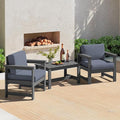 SERWALL 3 Pieces HDPE Outdoor Bistro Sofa Set by SERWALL