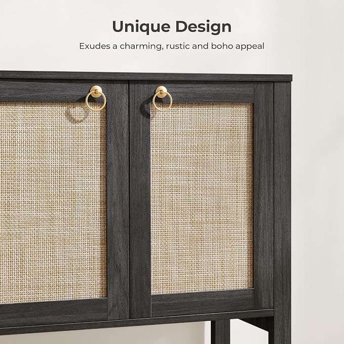 SICOTAS 55" Obsidian Sideboard Buffet Cabinet - Image 3