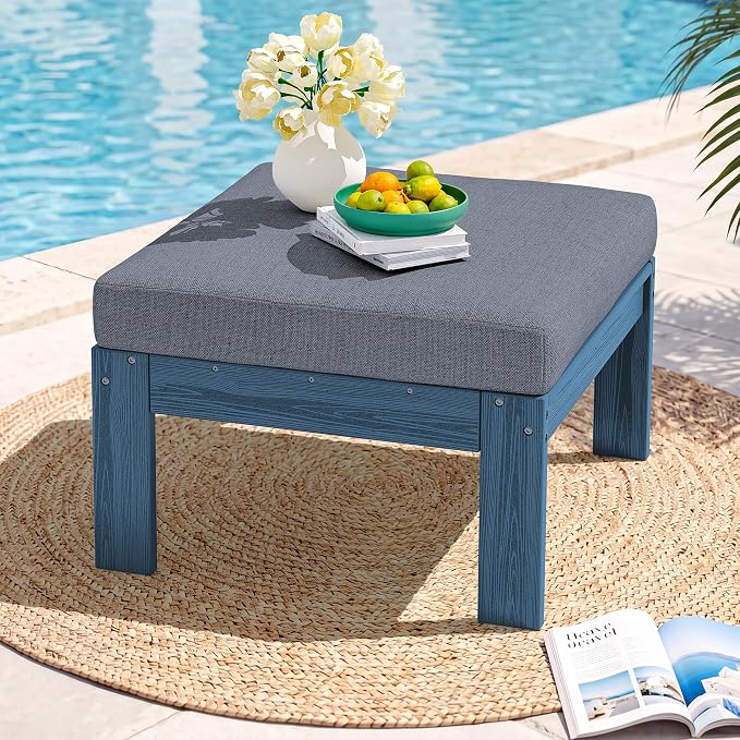 SERWALL Outdoor Ottoman with Cushions by SERWALL