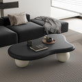 47.2" Cloud Coffee Table with 3 Ball Legs, Modern Irregular Center Table by BSYEIO