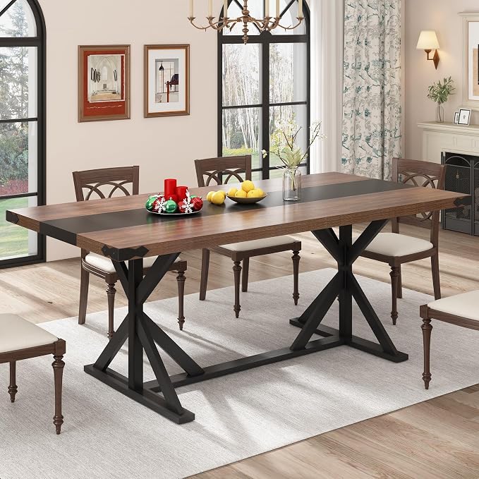 Hlivelood 71 Inch Dining Table for 6 People, Rectangular Kitchen Farmhouse - Image 9