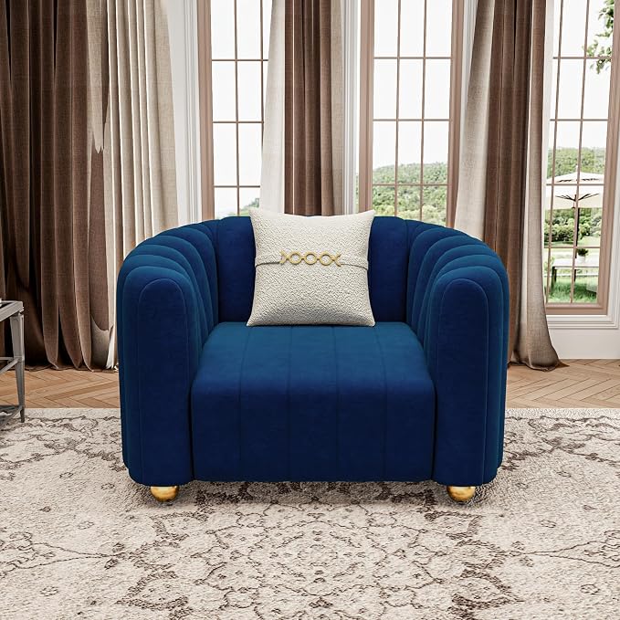 42" Velvet Sofa Chair for Living Room, Modern Single Sofa by yunqishiHOME