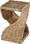 SEI Furniture - Nivala Water Hyacinth Accent Table - Bohemian Design, Natural by SEIFurniture