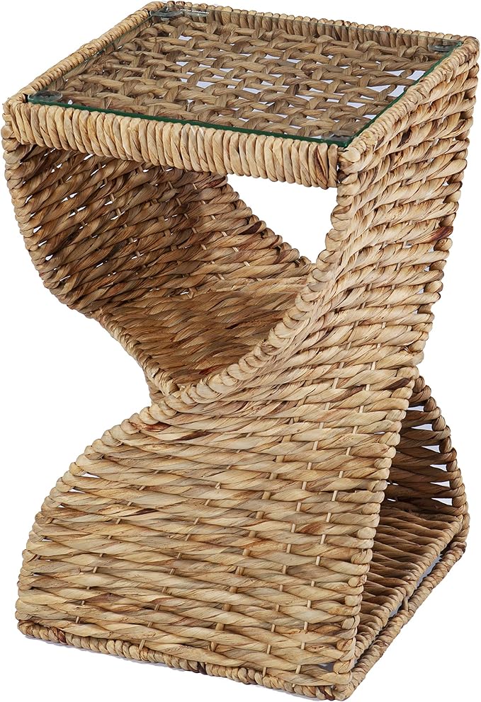 SEI Furniture - Nivala Water Hyacinth Accent Table - Bohemian Design, Natural by SEIFurniture