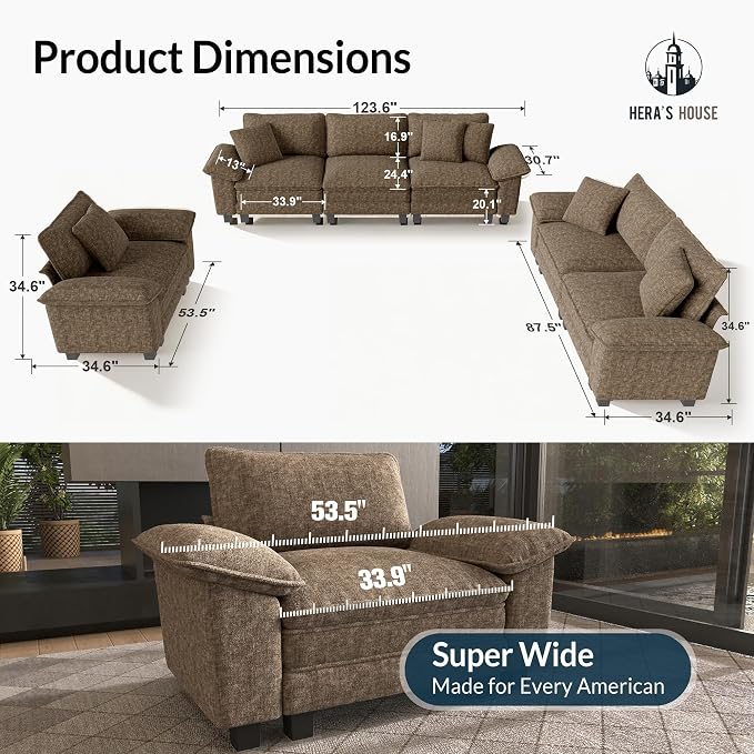HERA'S HOUSE 158" Modular Sectional Sofa, Oversized U Shaped Couches - Image 2
