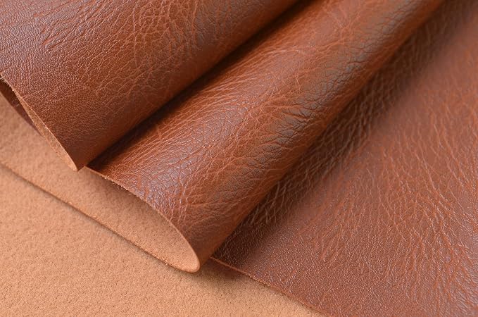 Wento Thick 2 Yard Faux Leather Fabric Soft Skin Grain PU Leather Fabric - Image 2